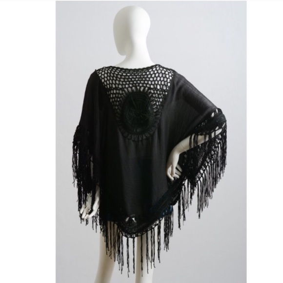 Last 1! New Tangier Boho macramé kimono Cardi - Picture 7 of 7